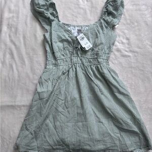 Hollister Sage Checkered Dress